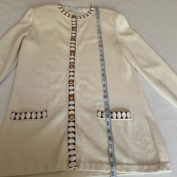 St. John Collection by Marie Gray Knit Cardigan Cream Size 10 - Picture 12 of 16